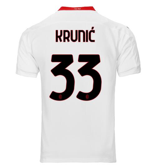 AC Milan Away Kit Soccer Jersey KRUNIĆ #33 2020/21